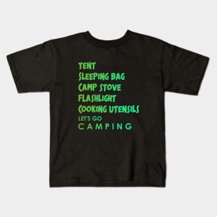 Camping equipment Kids T-Shirt